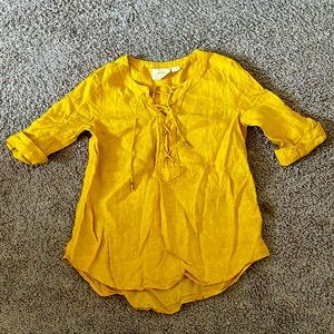 Anthropologie yellow top